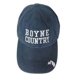 Boyne‎ Country Michigan Adjustable Baseball Cap Hat Adult Navy Blue